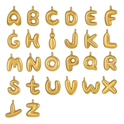 2026 new Bohemian style stainless steel gold-plated letter pendant necklace with personalized and fashionable letters to choose