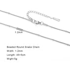 3 Beaded Snake Chain / 45-50cm