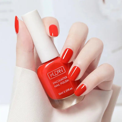 KUDAN Nail Polish Water-based 10ml No-bake Long-lasting Students Children Without Odor Can Tear Nail Art Manicure Tool