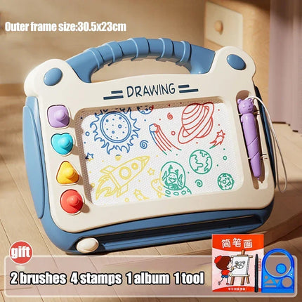 Cartoon Drawing Board Baby Puzzle Magnetic Writing Board Toy Graffiti Magnetic Drawing Board Montessori Toy for Children Gift