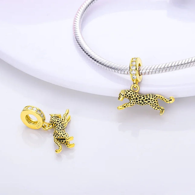 925 Sterling Silver Lion Rhino Charm Pendant Beads Fit Charms Silver 925 Original Bracelet for Women Jewelry Making Gift