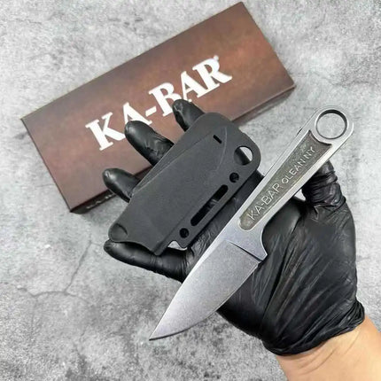 2025 new straight high hardness outdoor knife survival knife integrated keel with K sheath survival camping pocket knife EDC