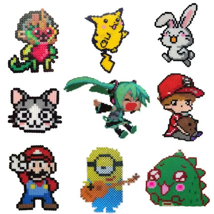 DIY Plastic 5mm Perler Hama Beads Fuse Beads Toys Eco-friendly Material Pegboard Iron Pixel Puzzle Birthday Gift for Boys Girls