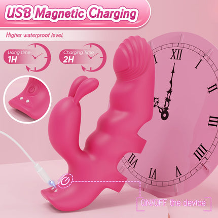 Rabbit Finger Vibrator for Women Vagina Vibrator Clitoris Nipples Stimulator Female Masturbator Interaction Sex Toy for Couples