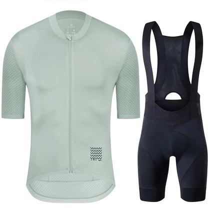 YKYWBIKE Men's Cycling Jersey Set Cycling Bib Shorts Classic MTB Kit Breathable Bike Clothes Bicycle Maillot Cycling Clothing