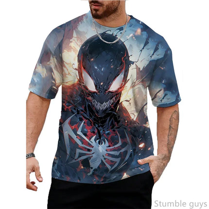 Summer Venom Man Women T-shirt Boys Girls Kids T-shirt Cartoon Superhero Print