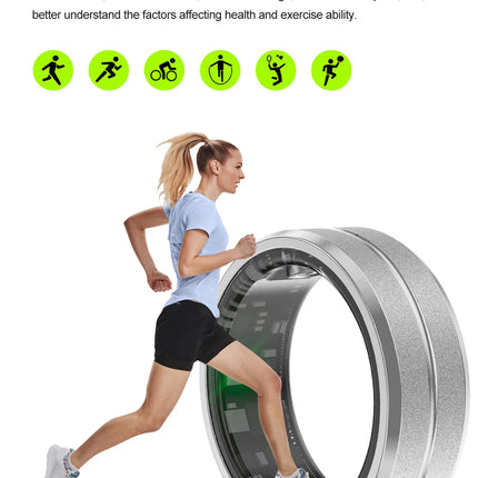 Smart Ring Heart Rate & Blood Oxygen Monitor with Photography Sleep Tracking Exercise Monitor Waterproof SR01 with Charging Case