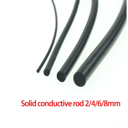 Solid Conductive Silicone Rubber Cord TENS / ESTIM / E-STIM Machine 2/4/6/8 mm OD