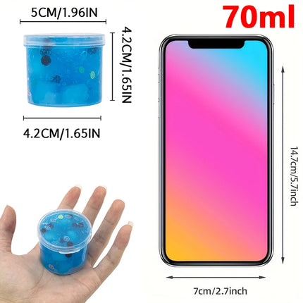 300ml Large Fruit Capacity Crunchy Crystal Slime Set Super Soft And Non-Sticky Jelly Putty Cube Slime Birthday Party Favor Gifts