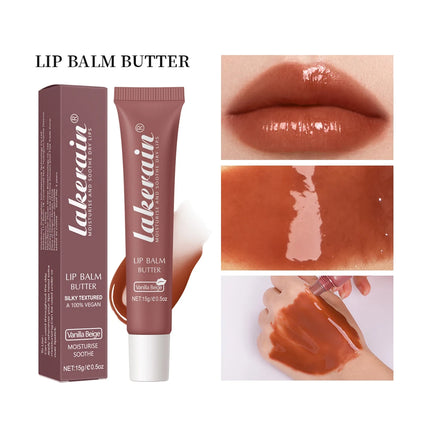 3pcs/Kit Butter Moisturizing Lip Gloss Oil Jelly Lipgloss Liquid Lipstick Lip Tint Brown Sugar Crystal Lip Balm