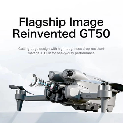 New Gift Upgrated 2026 GT50PRO Professional Drone with 4K Dual Camera Video Drone Quadcopter 360° Intelligent Obstacle Avoidance