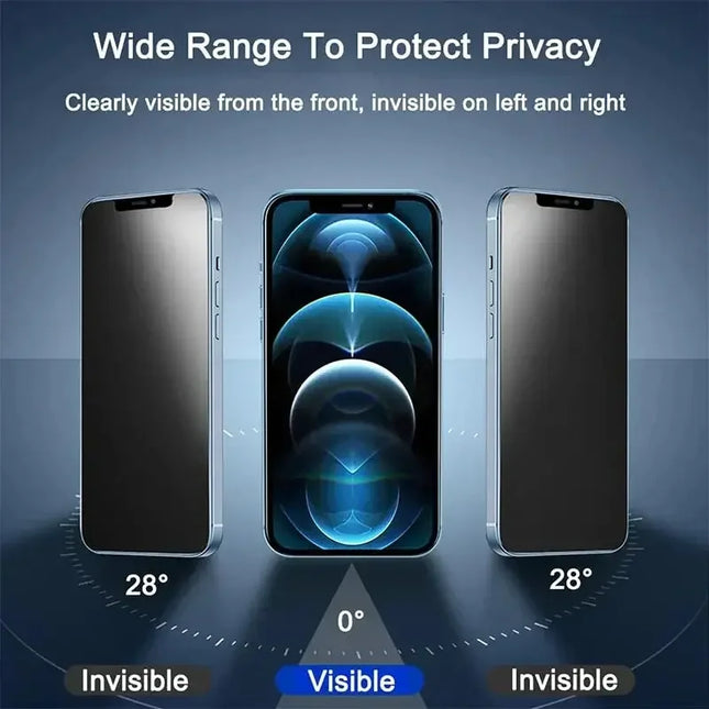 1-5PCS Anti-Spy Glass for iPhone 15 14 13 12 11 Pro Max Mini X XS XR 7 8 Plus Privacy Screen Protector For iPhone 17 16 17Air
