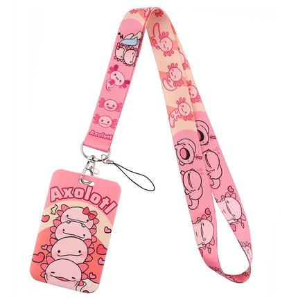 New Sakura Cherry Blossoms Flower lanyard card ID Badge Holder Keychain Pass Gym Mobile Kids Key Holder Key Rings Gift
