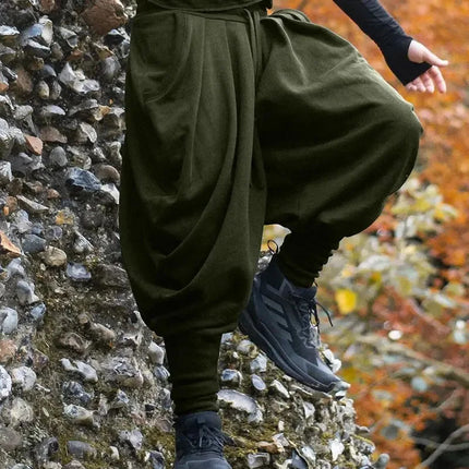 Spring Men High Street Drooping Harlen Pants Casual Solid Color Oversized Drawstring Joggers Outdoor Climbing Legging Trousers