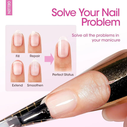 GELLEN Nail Polish Set 18ml 4PCS Kit Base Coat Top Gel Cuticle Softener Oil Salon Quality Manicure Pedicure Valentines Gift