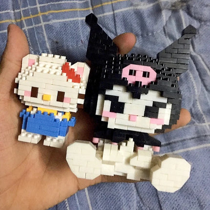 Sanrio Hello Kitty Kuromi My Melody Cinnamoroll Building Blocks Cartoon Figures Bricks Children's Assembly Toys Model Gift