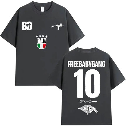 Rappeur Baby Gang Tour 2026 Album Merch T-shirts Men Women Clothing Hip Hop Oversized T Shirt Summer Casual Short Sleeve T-shirt