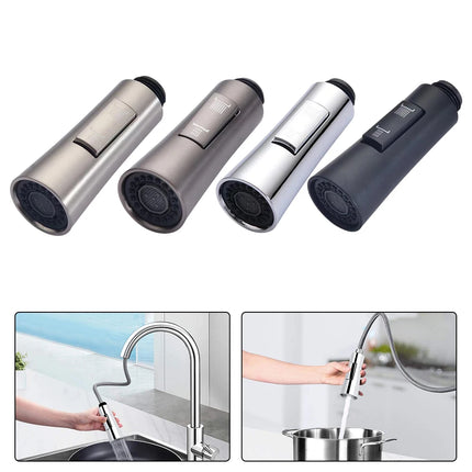 1pcs G1/2 Connect Kitchen Faucet Pull Out Shower Head Water Tap Spray Head Sprinkler Mixer Aerator Splash Proof Water Nozzle
