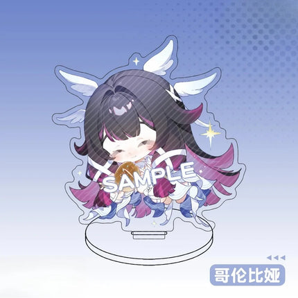 Elegant Exquisite Game Yuanshen Acrylic Stand Figure Fatui Columbina Model Plate Desktop Ornament Accessories Keychain Fans Gift