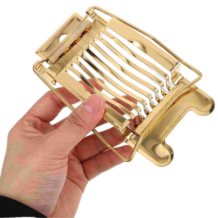 Egg Slicer Fruit and Cutting Gadget for Fruits Vegetables Separator Tool Golden All Purpose