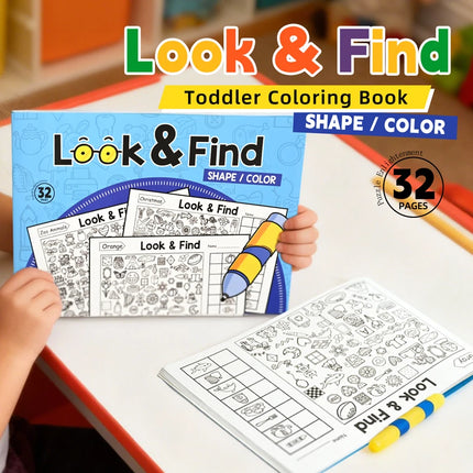 32 Pages Without Repetition Search for Items Game Look and Find Coloring Book Develop Kids Focus and Observation Exercise Book