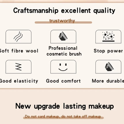 Streak-Free Foundation Brush - High-Density Vegan Fiber for Liquid & BB Cream, Magic  Application, Travel-Friendly Beauty Tool