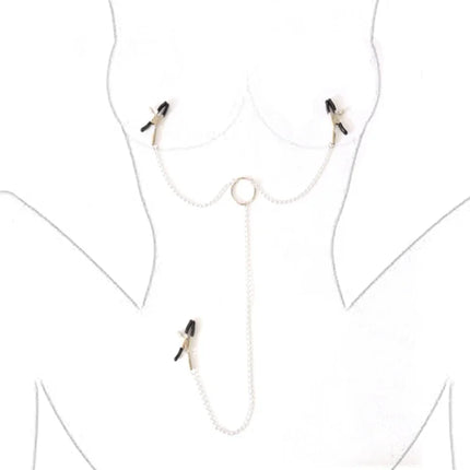 Stainless Steel Metal Chain Nipple Milk Clips Breast Clip Sex Slaves Nipple Clamps Sex Toys Butterfly Style For Couples