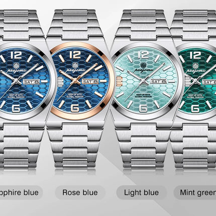 PAAZOMU Sport Luxury Men's Wristwatch High Quality Waterproof Luminous Watch For Men Fashion Date Week Quartz Men's Watches Reloj