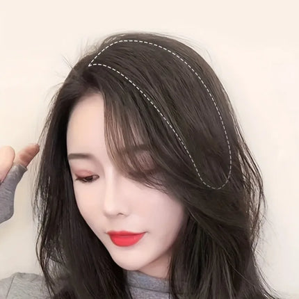 Synthetic 10cm Clip In Hair Extensions Short Straight Topper Invisible Seamless Side Cover Hairpiece Natural Volume Easy Wear