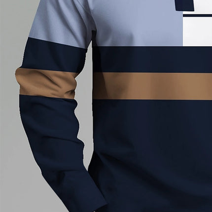 Men's Long Sleeve Shirt Fashion Casual Slim Fit Trendy Blue Silver Fluid Art Print Dress Shirt for Party Daily Wear