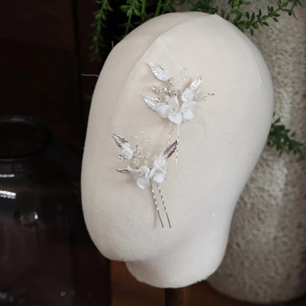 Vintage Elegant Hair Pin Flower Leaf Jewelry Hair Accessories For Party Prom