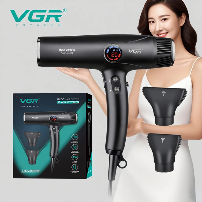 VGR Hair Dryer Professional Hair Dryer Machine Negative Ion Hair Dryers BLDC Motor 110000 RPM Hair Salon for Household Use V-469
