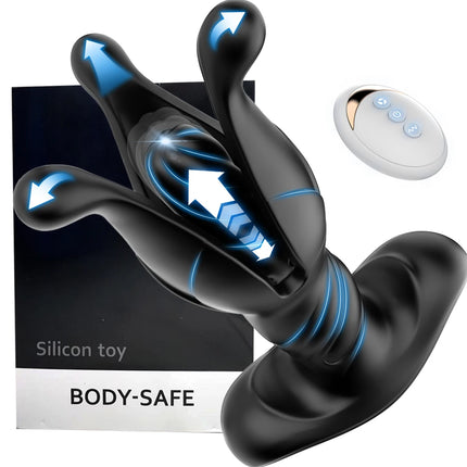 Remote Control Anal Vibrator 9 Tension Shock Flapping Thrusting Vibrating Butt Plug Trainner Prostate Massager Sex Toys for Men