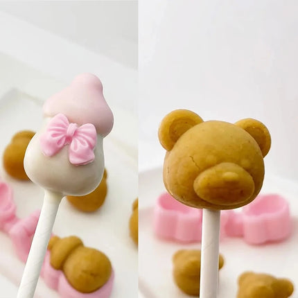 1Pcs 3D Sun Star Bear Cake  Mold 3D Printed Cake Cutter And Pusher Non-stick Doughnut Muffin Cups Cake Baking Tools