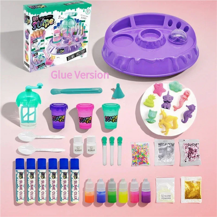 IY Crystal Slime Shaker Cup Set Magical Slime Shaker Powder Fluffy Slime Kit Handmade Educational Stress Relief Toy Princess Sty