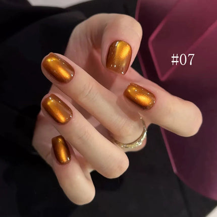 MIANEL 12ML Burning Love Cat Eye Gel Polish 2025 New Arrival - Brightening Dragon Fruit Pink with Glass Bead Cat Eye Nail Art