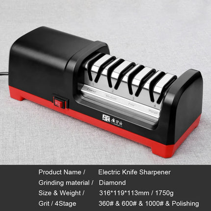 TAIDEA Professional Electric Knife Sharpener EU PLUG Grit 360/600# and Polishing Sharpening Stone GrindStone Power 18W
