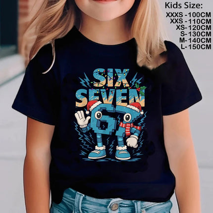 67 Six Seven for Childrens Steal A BrainRot Shirt Funny Gamer Meme for Boys T-Shirt Italian Brainrot Kids Gaming Y2k Saying Tees