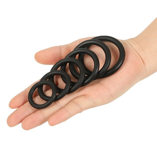 6pcs Silicone Penis Rings Set for Men Erection Enhancement Male Chastity Cock Rings Ejaculation Delay Adult Sex Toys