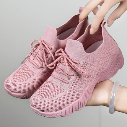 Women's Sneakers Breathable Casual Women Sock Shoes Lace Up Ladies Flats Female Spring Vulcanized Running Zapatillas De Mujer