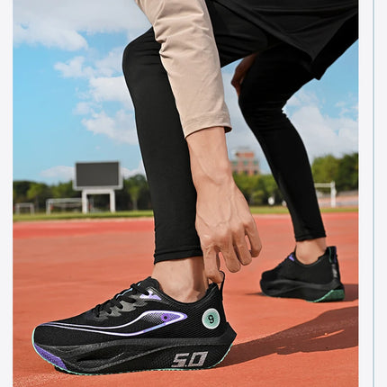 New Trendy Sports Running shoes, Comfortable and Breathable Men's and Women's Sports Casual shoes, Outdoor Large-sized Black 10