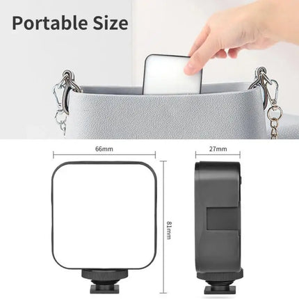 Mini LED Clip Video Light Portable Canon Camera Gopro Vlog Photographic Fill Light 5W 6500K for Tiktok Video Conference Selfie