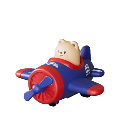 Baby Press Toy Car Cute Animal Inertial Glide Small Plane Safe Material Propeller Mobile Children's Early Education Puzzle Toy