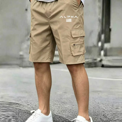 American Flag Printed Cargo Shorts Independence Day Eagle Shorts Summer Cargo Work Camping Multi-pocket Short Pants Streetwear