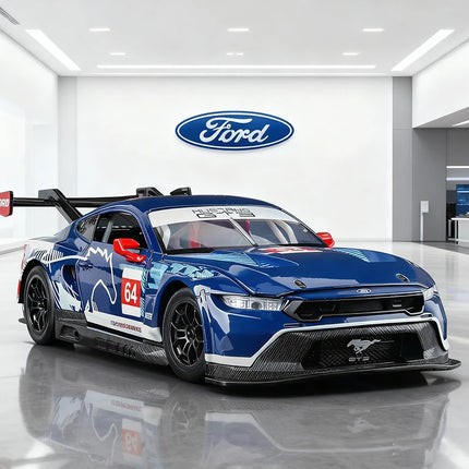 NEW 1:24 Ford Mustang GT3 Supercar Alloy Car Model Sound and Light Car Model Collectibles Birthday Gift