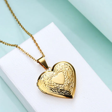Stainless Steel Love Charm Open Heart Pendant Necklace For Women Jewelry Accessorie Valentine's Day Anniversary Gift