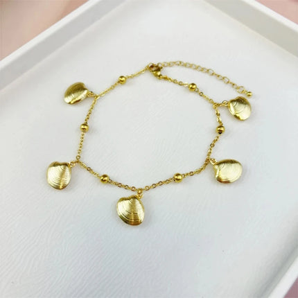 1 Pcs Fashion Stainless Steel Anklet Starfish Dolphin Scallop Tropical Fish Pendant Ocean Style Anklet