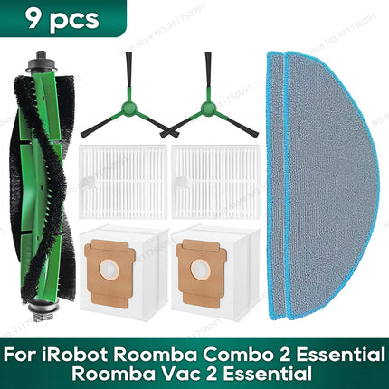 Compatible for iRobot Roomba Combo 2 Essential, Roomba Vac 2 Essential, Roomba 104 / 105 Combo Accessories Main Brush Filter