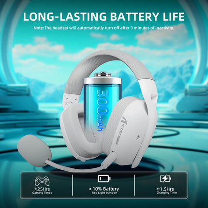 ATTACK SHARK L80PRO Wireless Gaming Headset 2.4G Bluetooth Wired 203g Ultra-Light Dual Mic 40mm Driver Low Latency Headphone