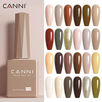 9ml CANNI Gel Nail Polish HEMA FREE TPO FREE Round Brush Gorgeous Color Soak Off UV LED Semi Permanent Gel Varnish Winter Nails